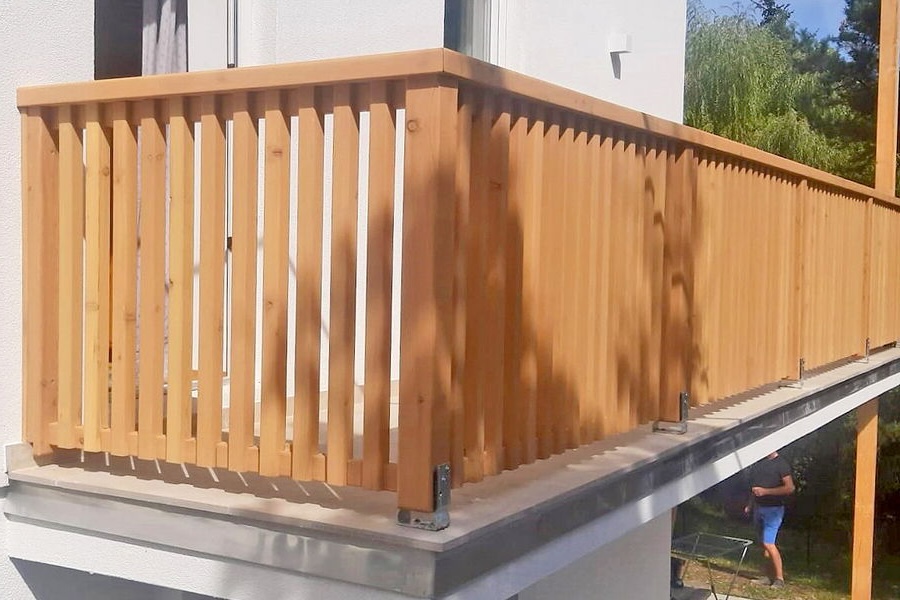 Balkongelander Holz Waagerecht