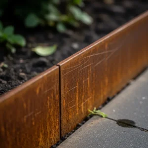 cortenstahl rasenkante