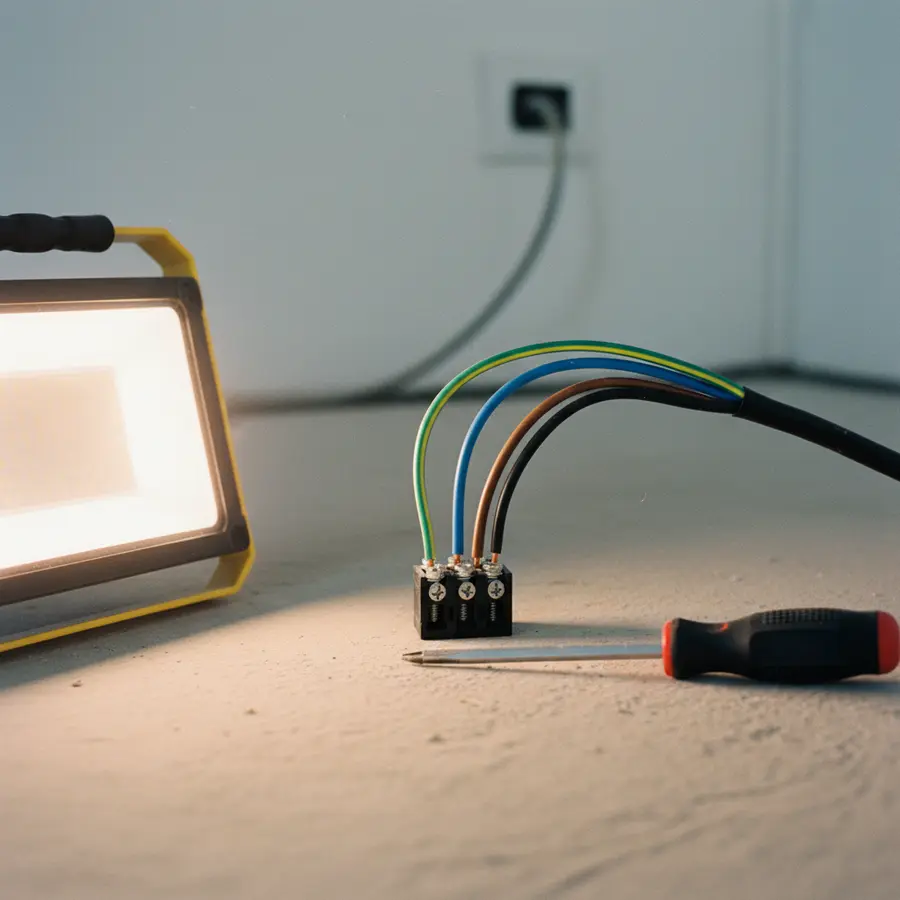 Elektroherd selbst anschließen: Darauf habe ich bei der Verkabelung geachtet - Photo Elektroherd selbst anschließen: Farbige Kabel und Schraubendreher bei Verkabelung