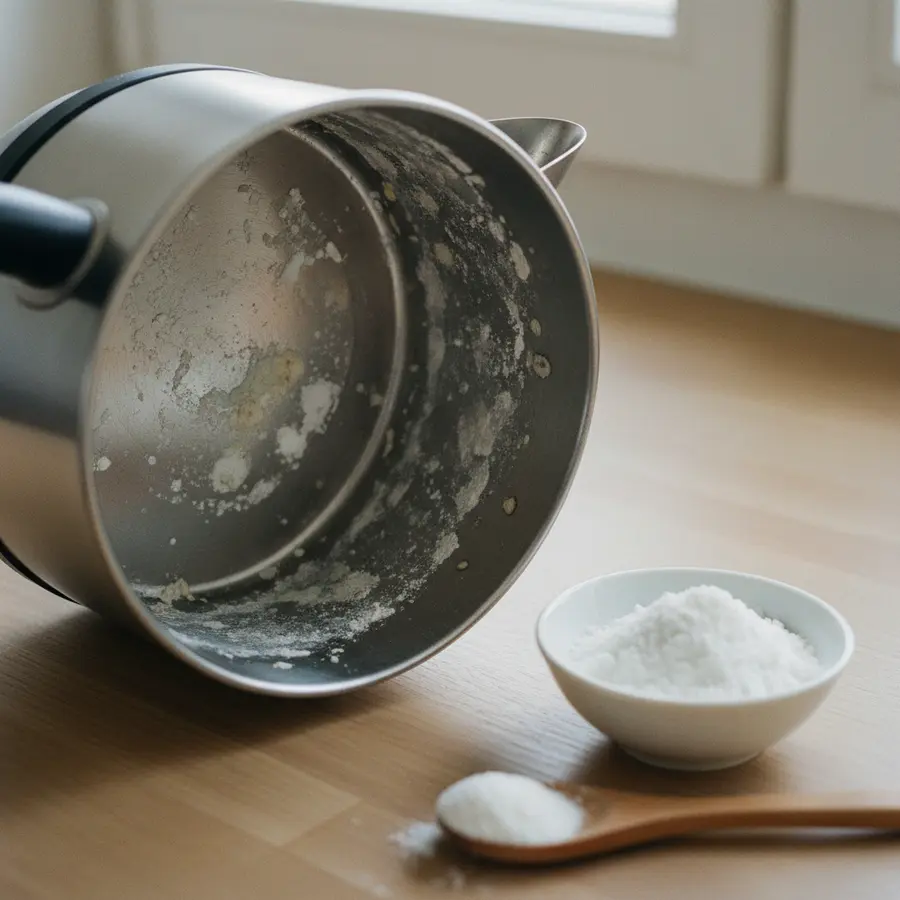 Wasserkocher entkalken mit Hausmitteln: Ein Vergleich von 3 Methoden aus meiner Küche - Photo Wasserkocher entkalken mit Hausmitteln: Wasserkocher mit Kalk und Zitronensäurepulver