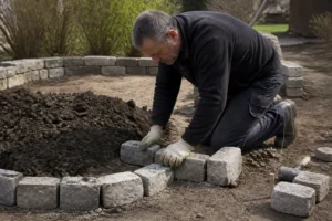 Hochbeeteinfassung aus Stein selber bauen: Planung und Umsetzung